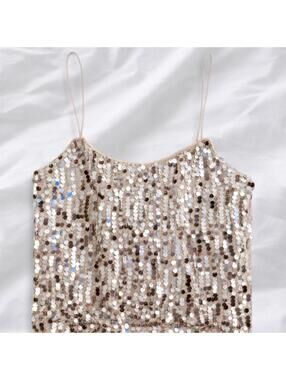 Forever 21 Gold sequin cami